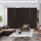 4-Panel Folding Room Divider 6 Feet Rolling Privacy Screen with Lockable Wheels